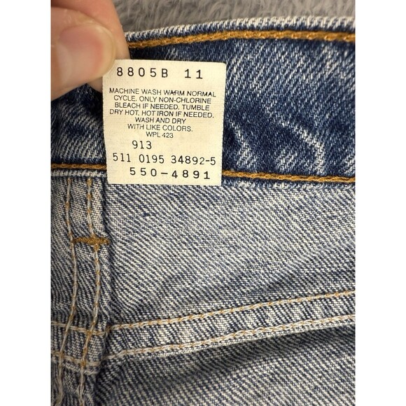 VTG Levis 550 Jeans Mens 34x30 Blue Relaxed Fit Tapered Leg Denim USA 90s READs - Picture 7 of 11
